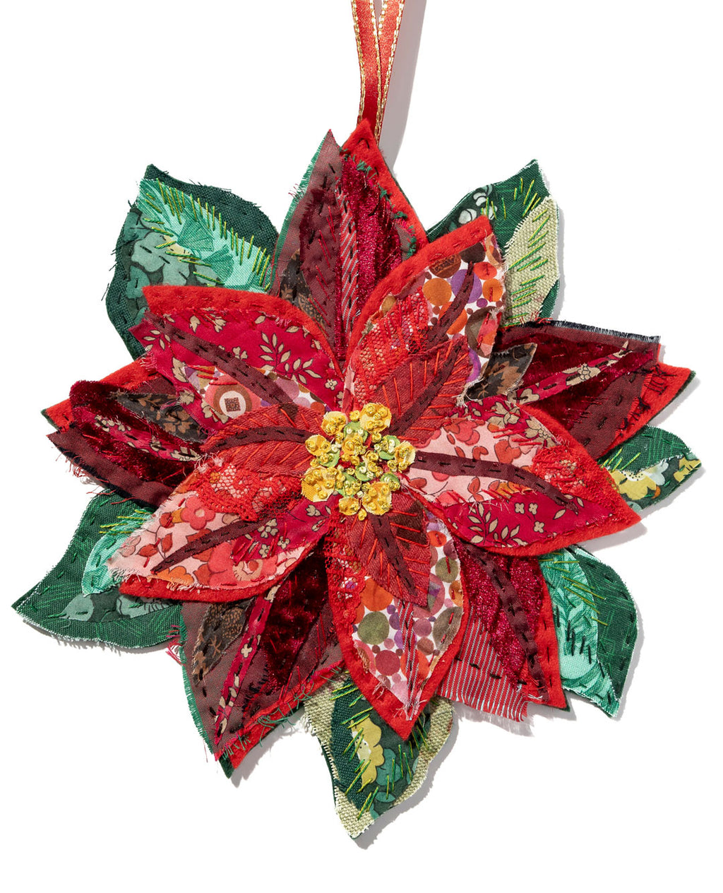 Poinsettia Slow-Stitching Kit image 0
