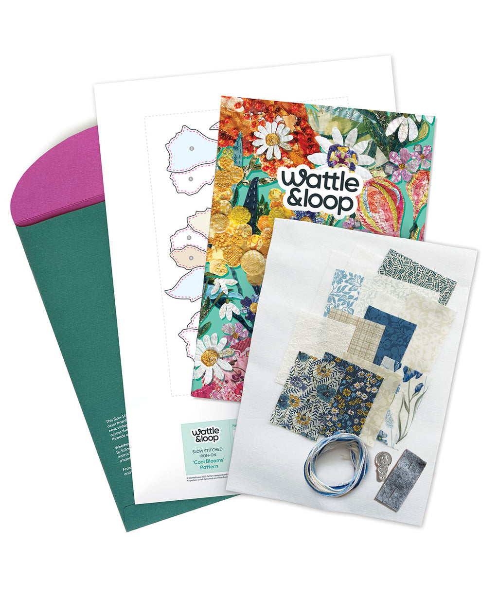 Cool Blooms Iron-On Slow-Stitching Kit image 5