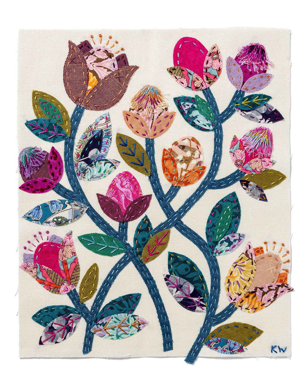 Folk Fleur Slow-Stitching Kit image 1